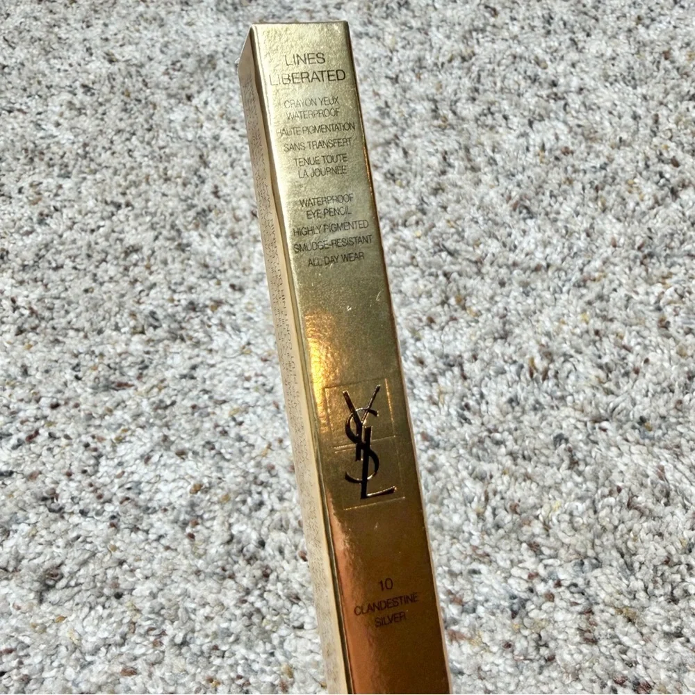 YSL Yves Saint Laurent Lines Liberated Waterproof Eye Pencil Clandestine Silver